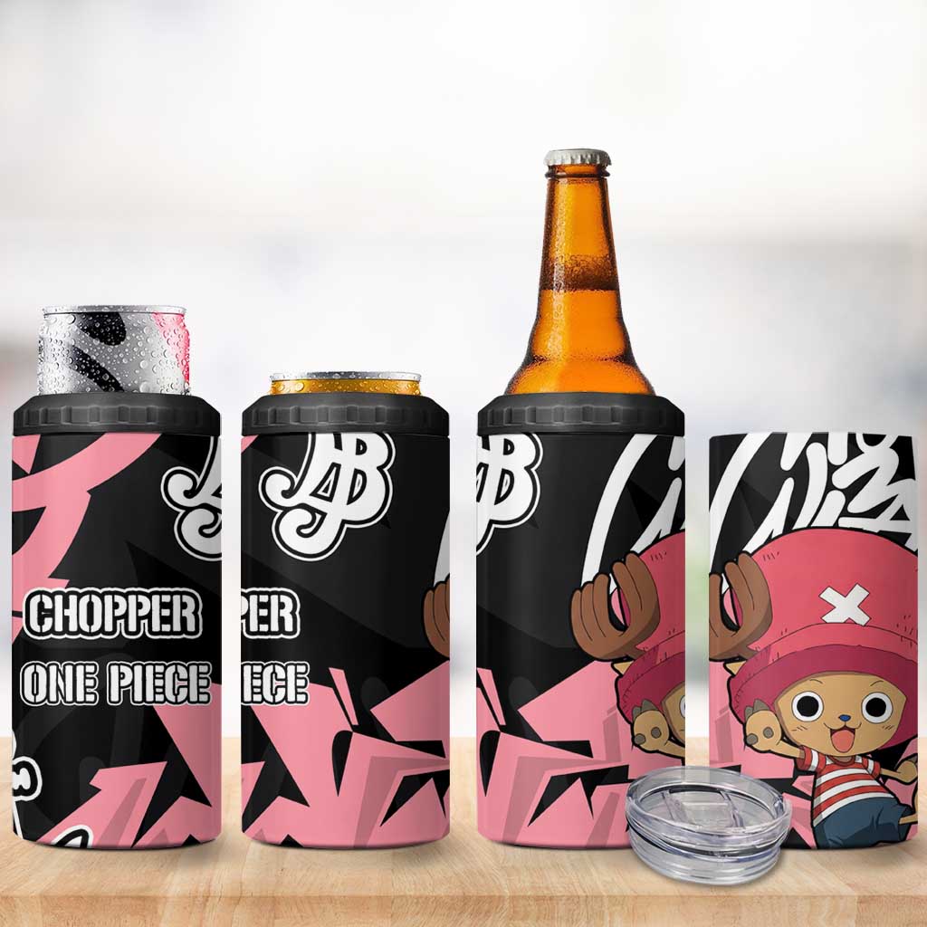 Tony Tony Chopper One Piece 4 in 1 Can Cooler Tumbler Graffiti Street Art Anime Collage