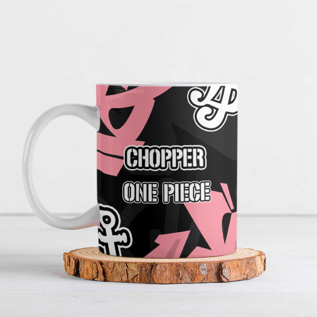 Tony Tony Chopper One Piece Ceramic Mug Graffiti Street Art Anime Collage
