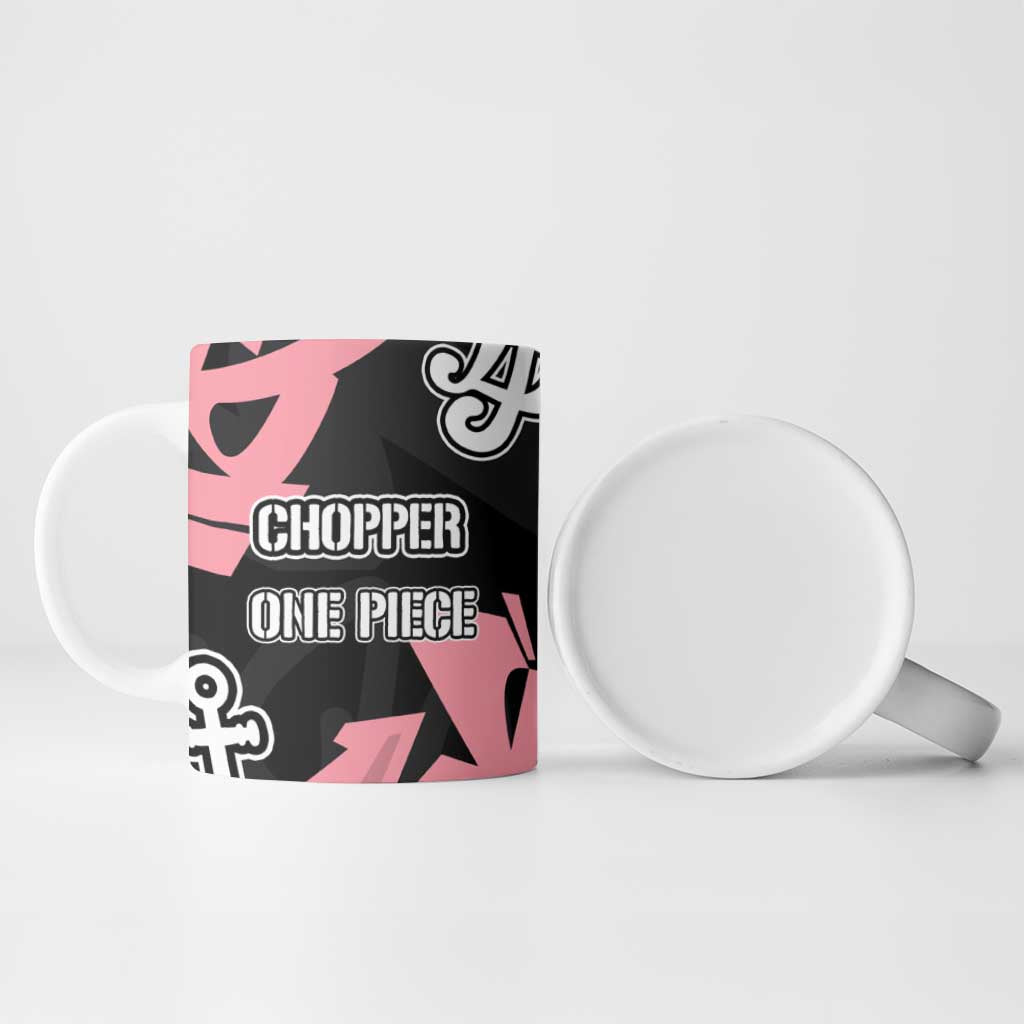 Tony Tony Chopper One Piece Ceramic Mug Graffiti Street Art Anime Collage