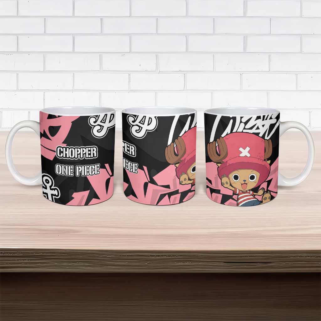 Tony Tony Chopper One Piece Ceramic Mug Graffiti Street Art Anime Collage