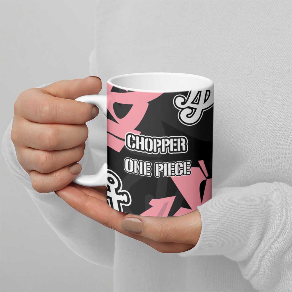 Tony Tony Chopper One Piece Ceramic Mug Graffiti Street Art Anime Collage