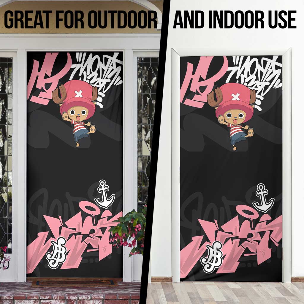 Tony Tony Chopper One Piece Door Cover Graffiti Street Art Anime Collage