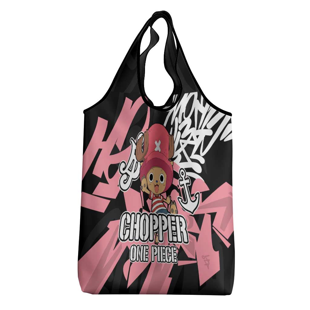 Tony Tony Chopper One Piece Grocery Bag Graffiti Street Art Anime Collage