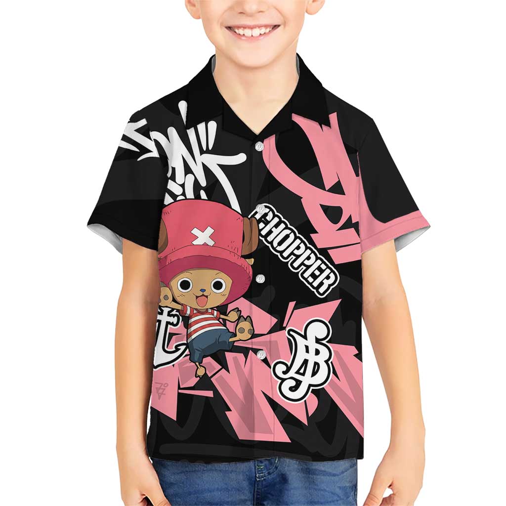 Tony Tony Chopper One Piece Hawaiian Shirt Graffiti Street Art Anime Collage