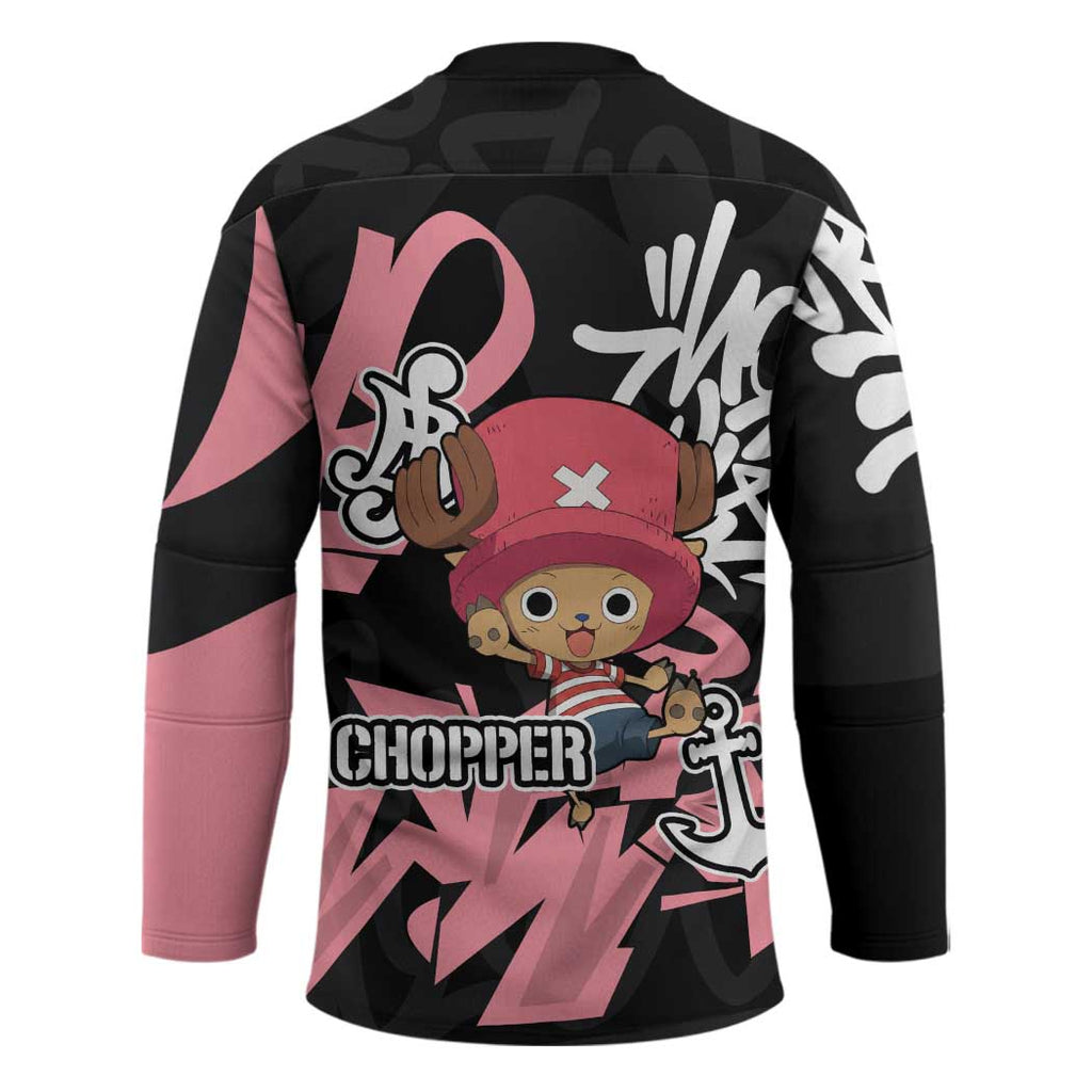 Tony Tony Chopper One Piece Hockey Jersey Graffiti Street Art Anime Collage