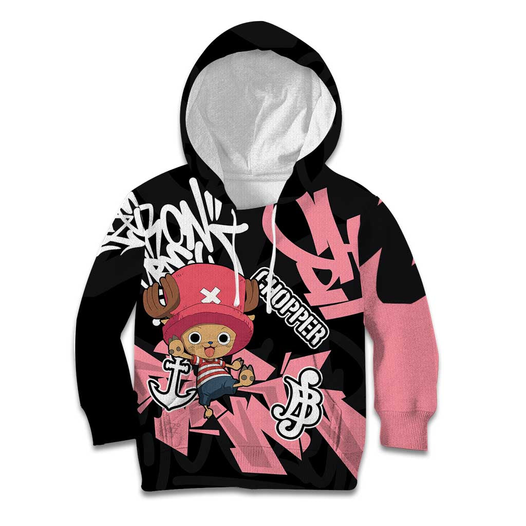 Tony Tony Chopper One Piece Kid Hoodie Graffiti Street Art Anime Collage
