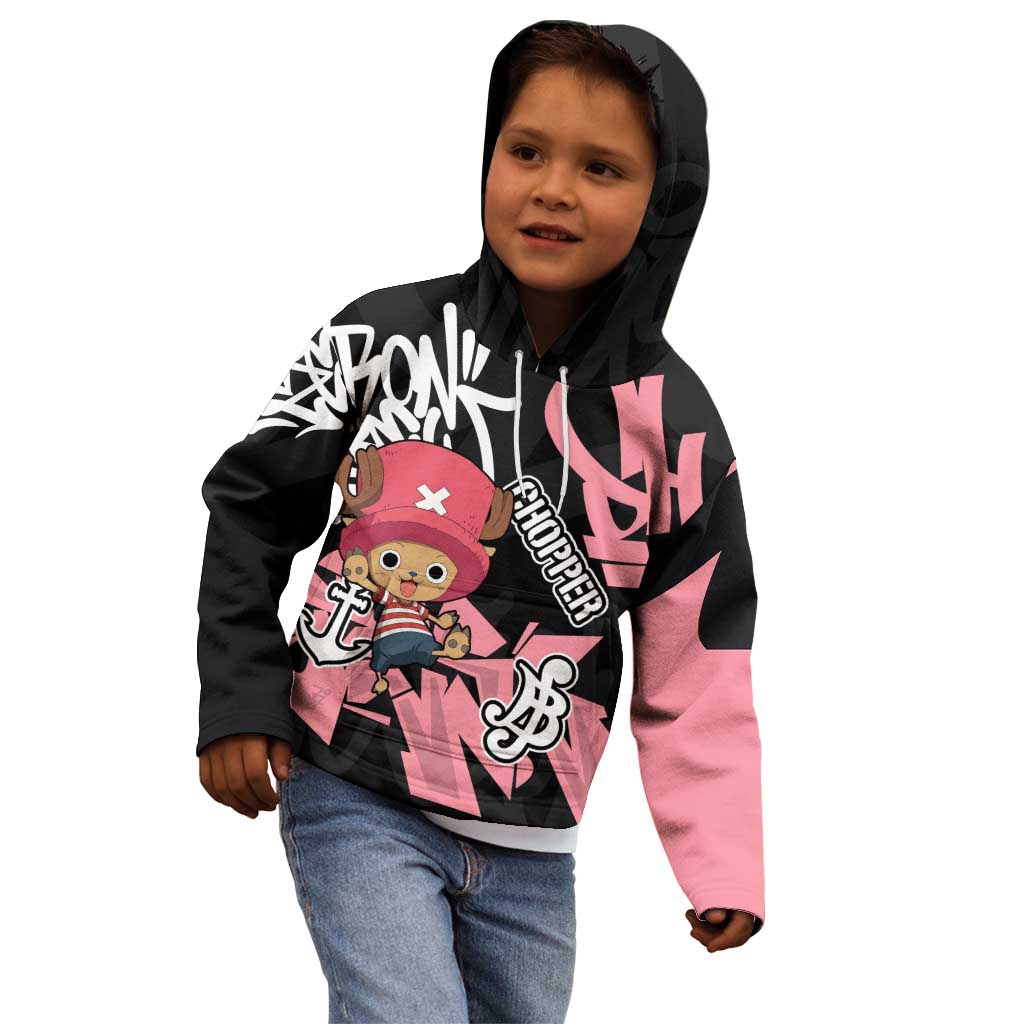Tony Tony Chopper One Piece Kid Hoodie Graffiti Street Art Anime Collage