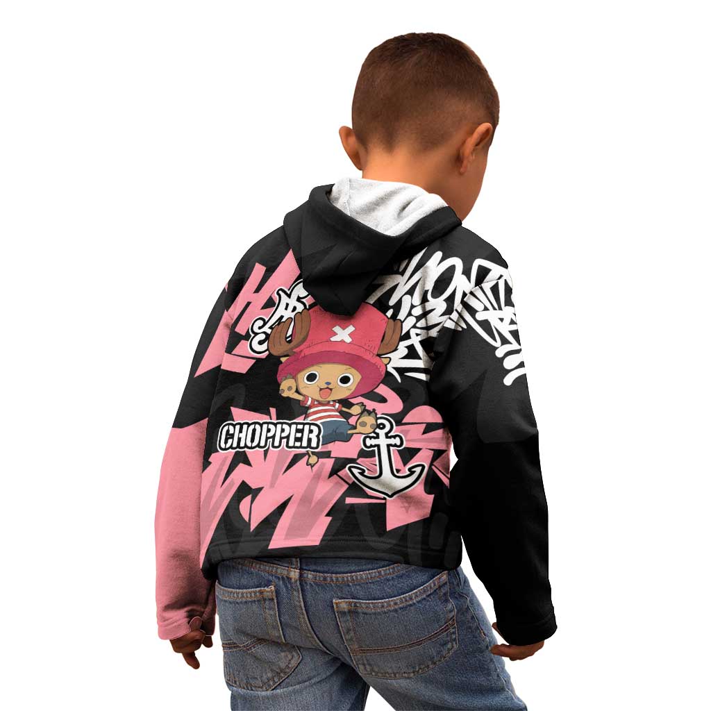 Tony Tony Chopper One Piece Kid Hoodie Graffiti Street Art Anime Collage