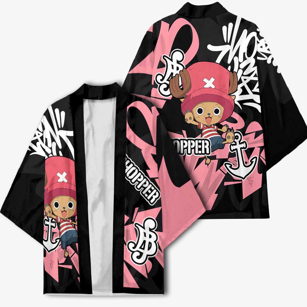 Tony Tony Chopper One Piece Kimono Graffiti Street Art Anime Collage