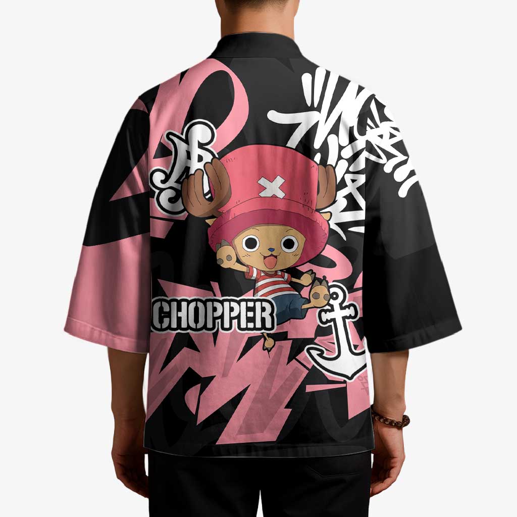 Tony Tony Chopper One Piece Kimono Graffiti Street Art Anime Collage
