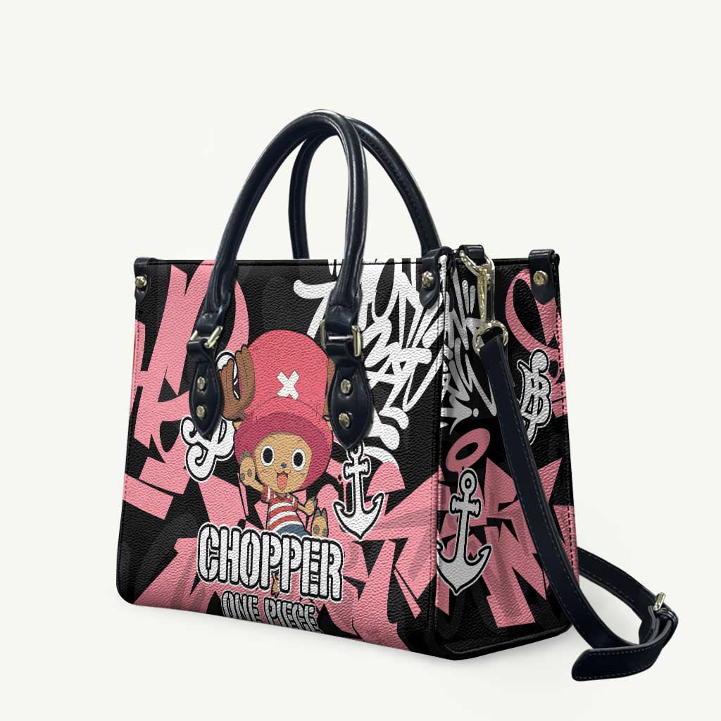 Tony Tony Chopper One Piece Leather Bag Graffiti Street Art Anime Collage