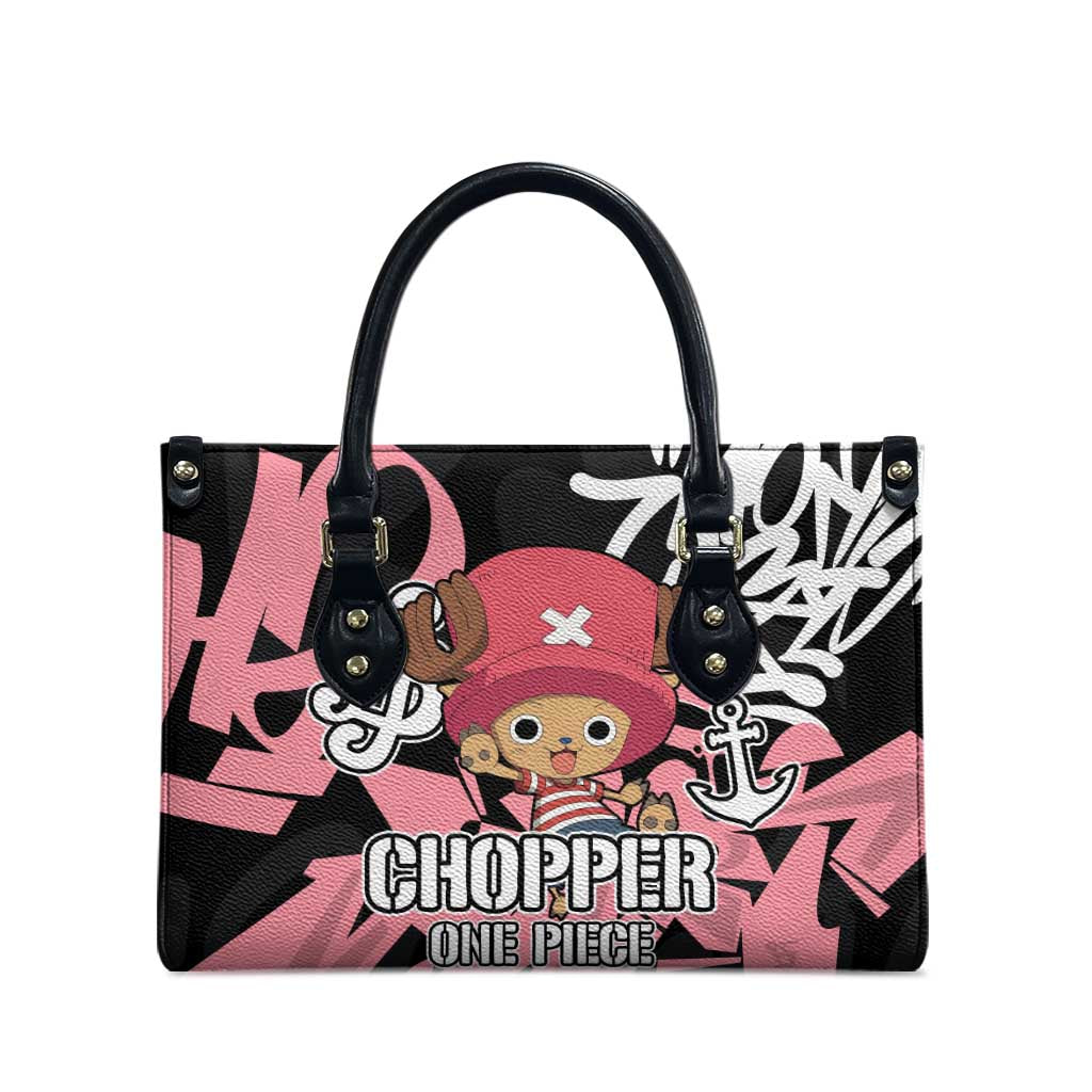 Tony Tony Chopper One Piece Leather Bag Graffiti Street Art Anime Collage