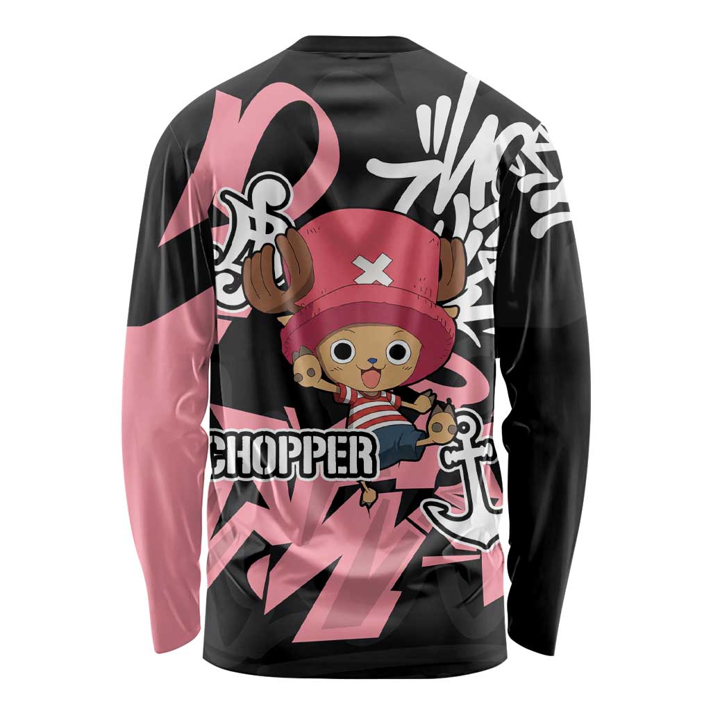 Tony Tony Chopper One Piece Long Sleeve Shirt Graffiti Street Art Anime Collage