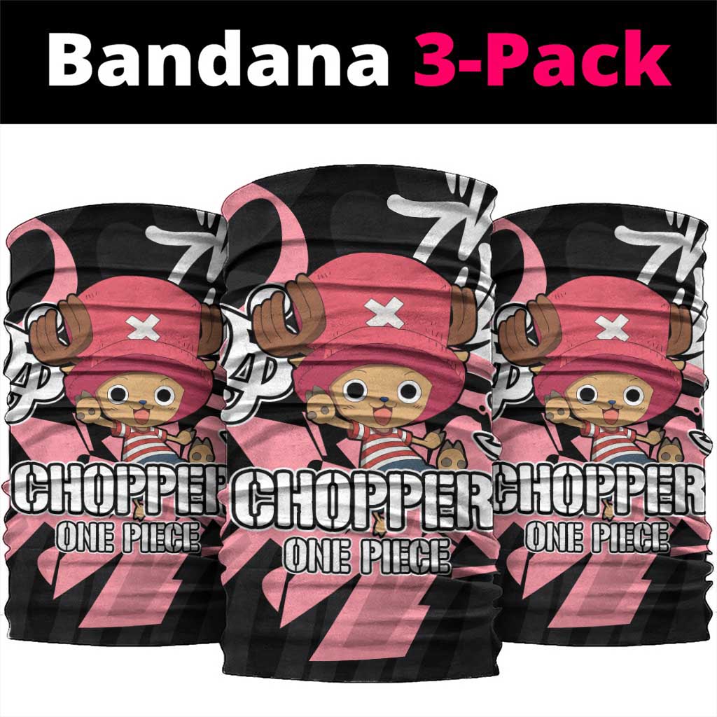Tony Tony Chopper One Piece Neck Gaiter Graffiti Street Art Anime Collage