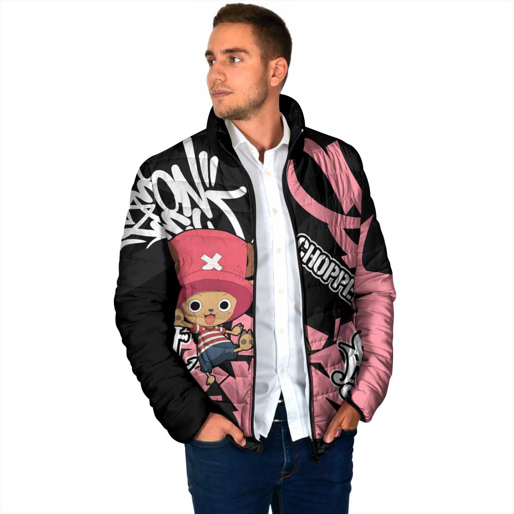 Tony Tony Chopper One Piece Padded Jacket Graffiti Street Art Anime Collage