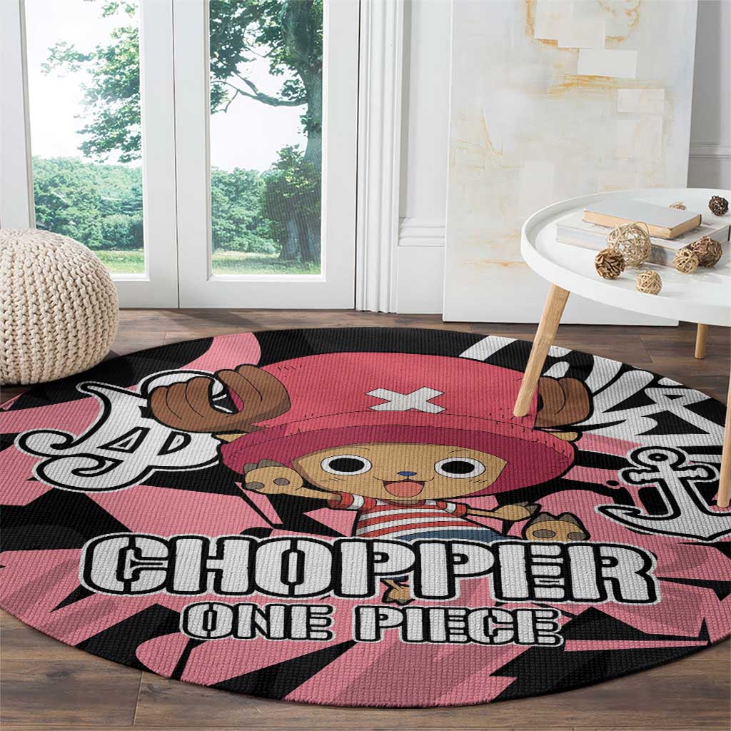 Tony Tony Chopper One Piece Round Carpet Graffiti Street Art Anime Collage