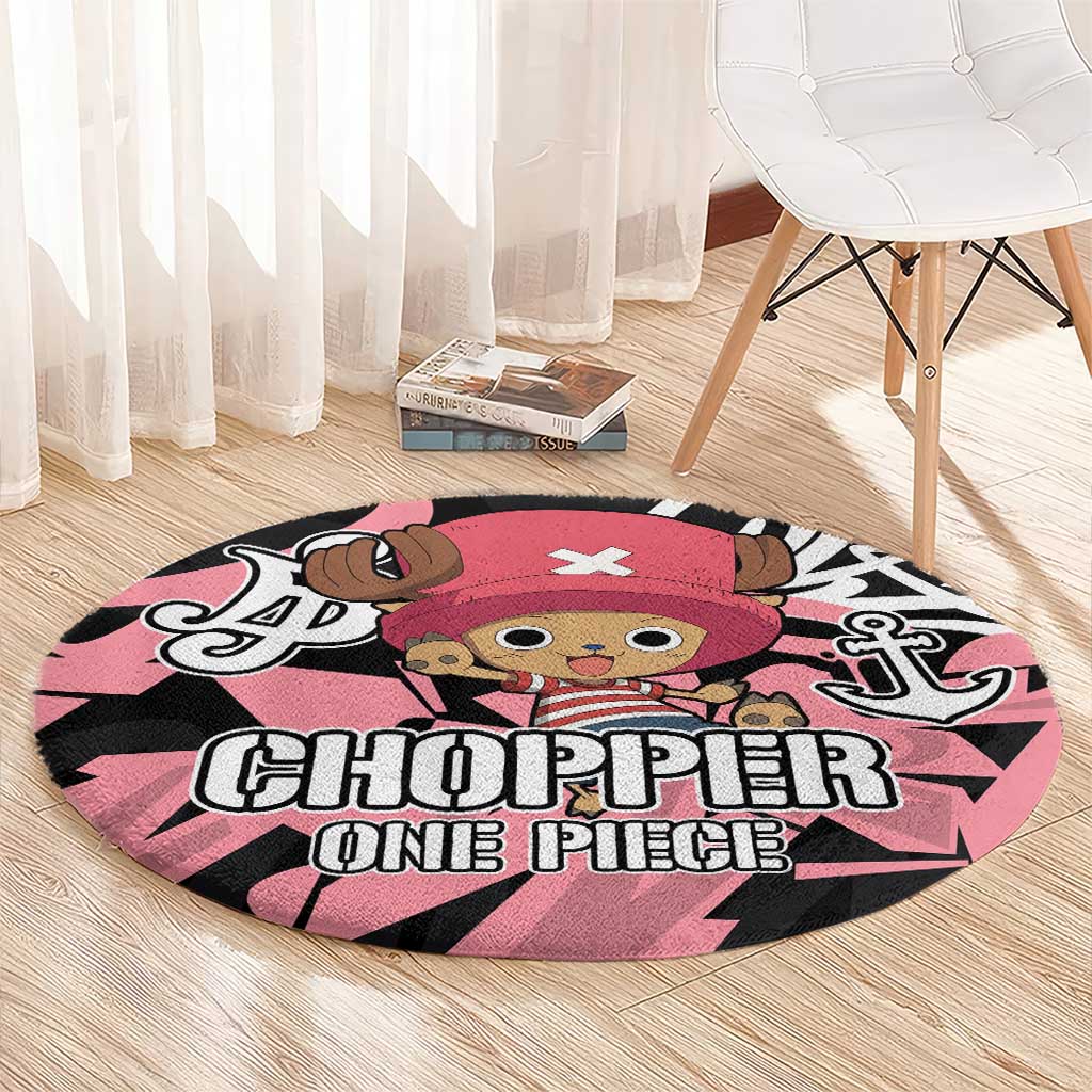 Tony Tony Chopper One Piece Round Carpet Graffiti Street Art Anime Collage