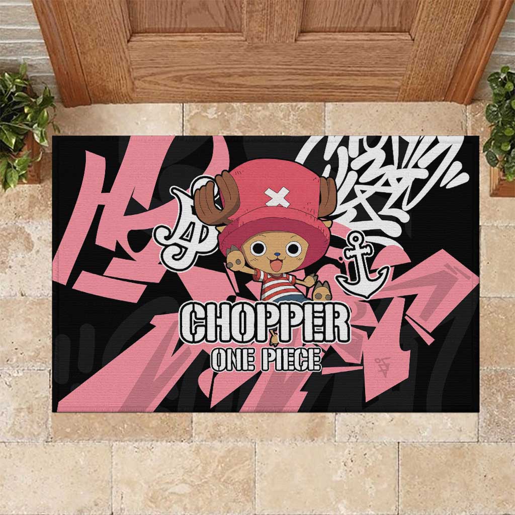 Tony Tony Chopper One Piece Rubber Doormat Graffiti Street Art Anime Collage
