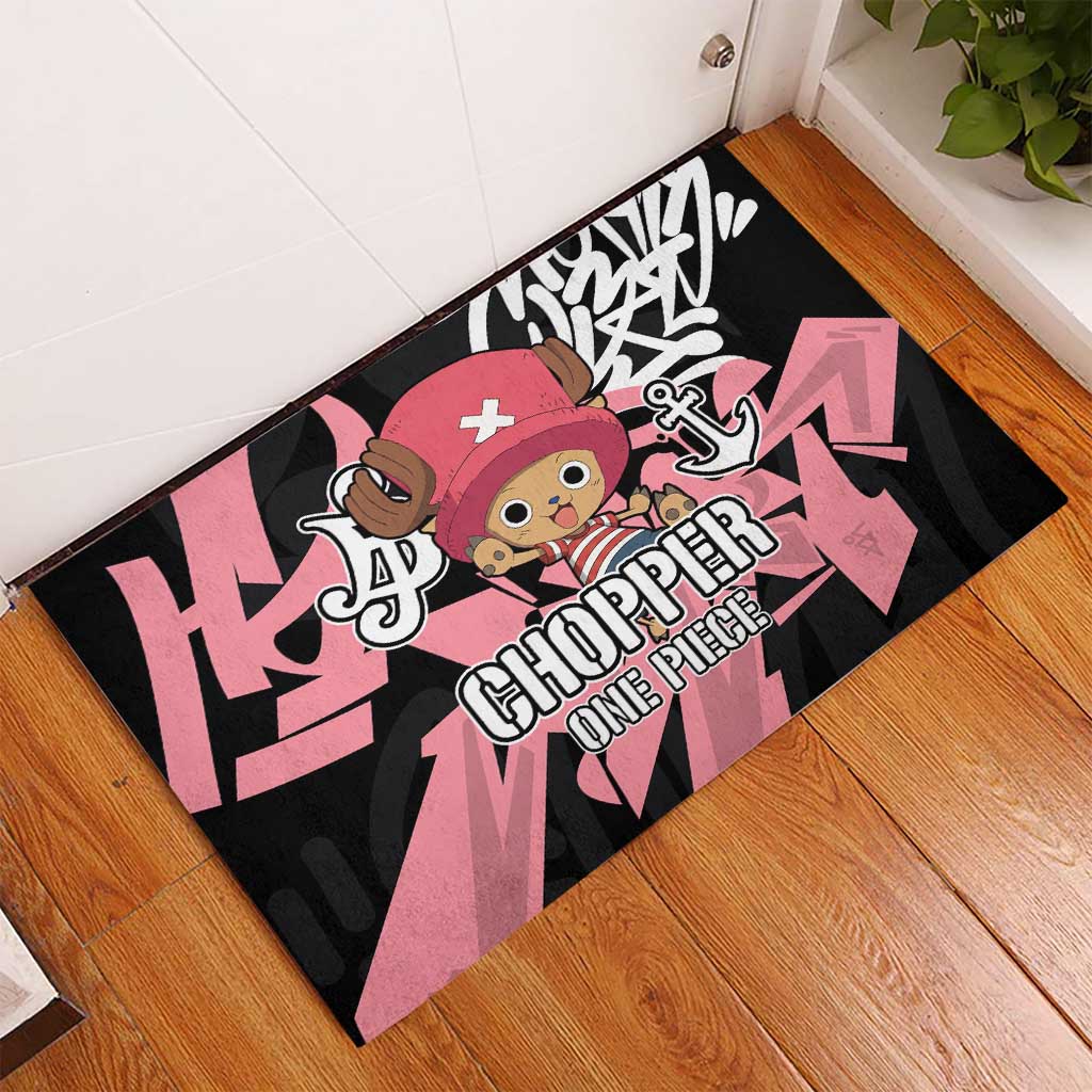 Tony Tony Chopper One Piece Rubber Doormat Graffiti Street Art Anime Collage