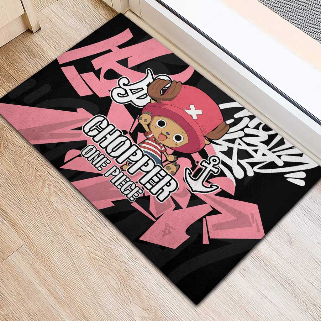Tony Tony Chopper One Piece Rubber Doormat Graffiti Street Art Anime Collage