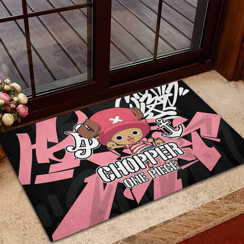 Tony Tony Chopper One Piece Rubber Doormat Graffiti Street Art Anime Collage