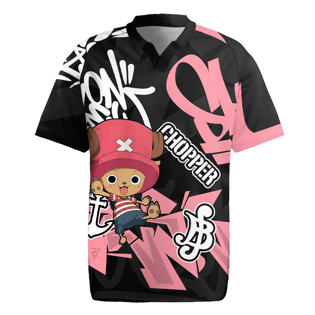Tony Tony Chopper One Piece Rugby Jersey Graffiti Street Art Anime Collage