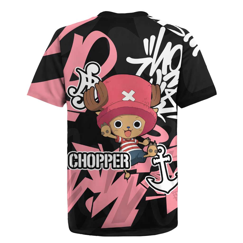 Tony Tony Chopper One Piece Rugby Jersey Graffiti Street Art Anime Collage