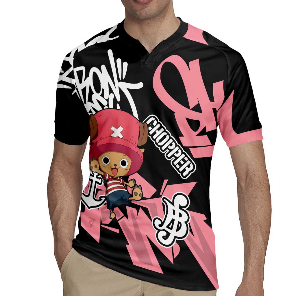 Tony Tony Chopper One Piece Rugby Jersey Graffiti Street Art Anime Collage