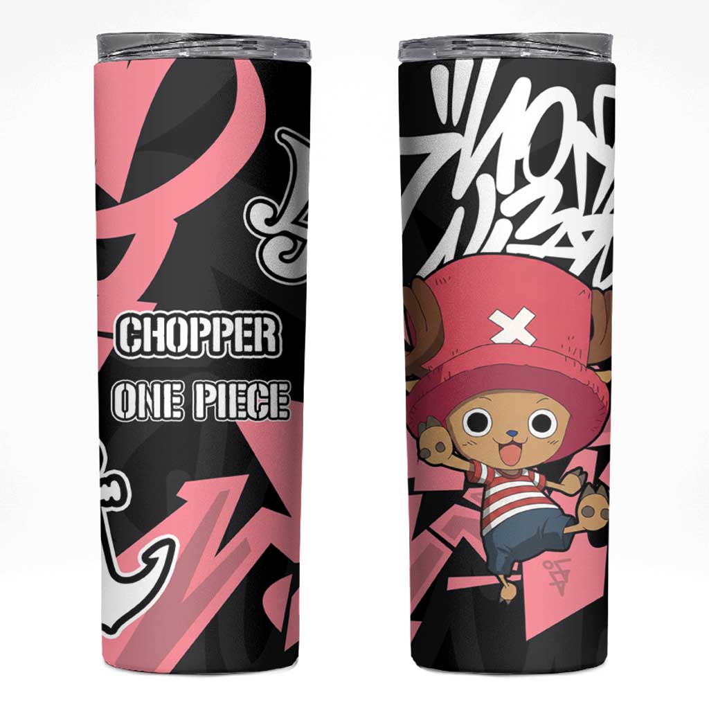 Tony Tony Chopper One Piece Skinny Tumbler Graffiti Street Art Anime Collage