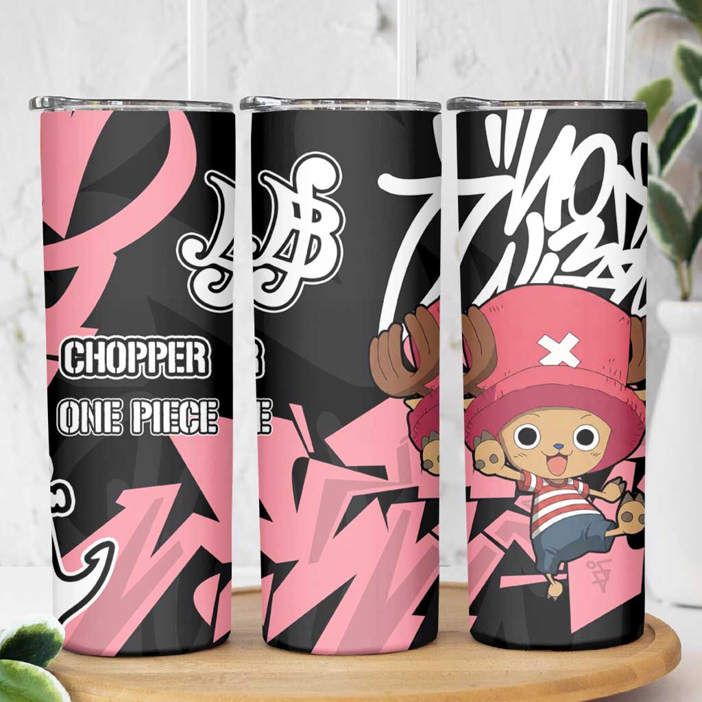 Tony Tony Chopper One Piece Skinny Tumbler Graffiti Street Art Anime Collage