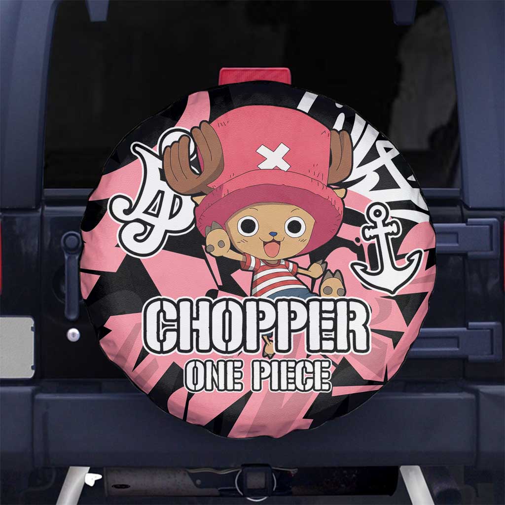 Tony Tony Chopper One Piece Spare Tire Cover Graffiti Street Art Anime Collage