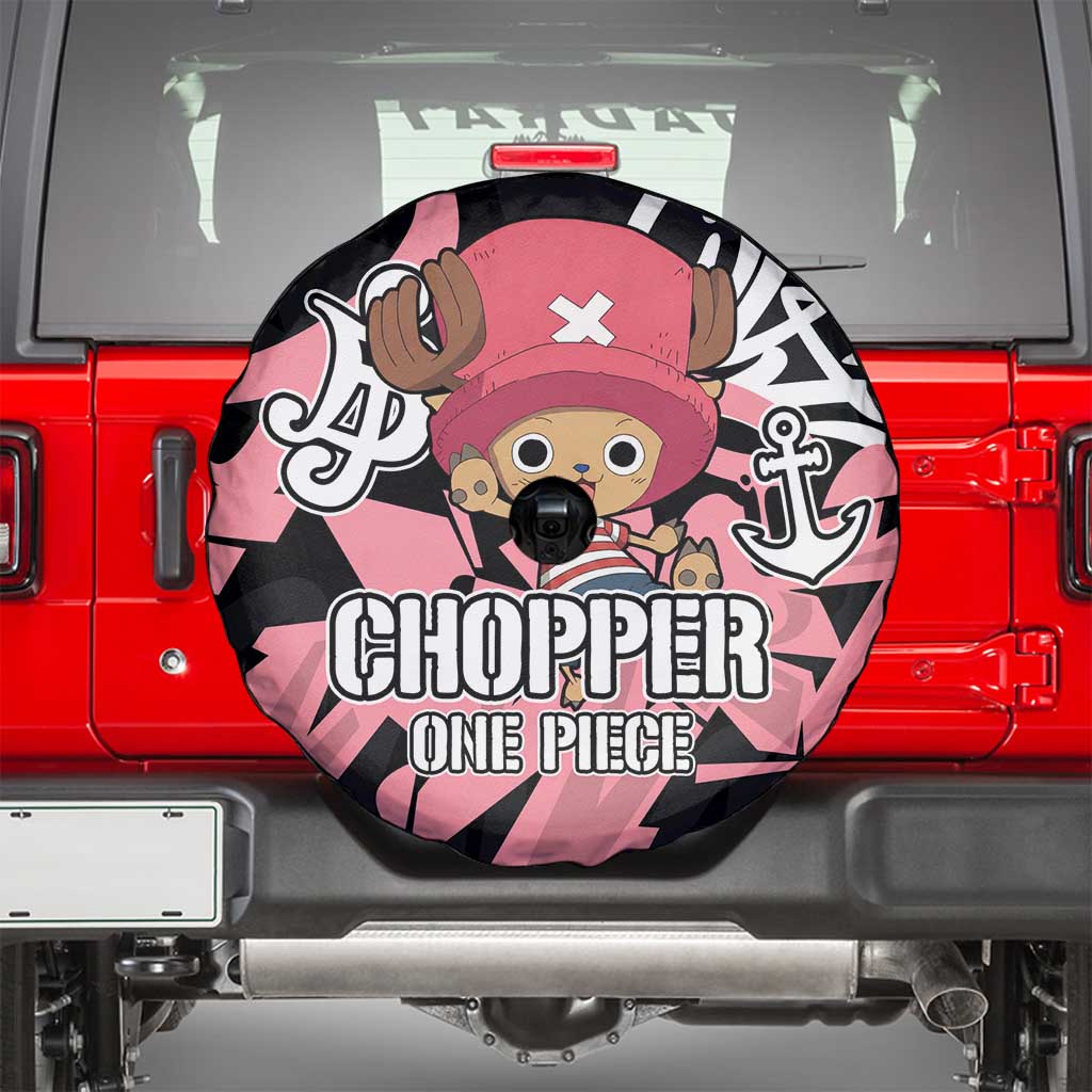 Tony Tony Chopper One Piece Spare Tire Cover Graffiti Street Art Anime Collage