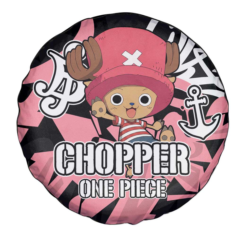 Tony Tony Chopper One Piece Spare Tire Cover Graffiti Street Art Anime Collage