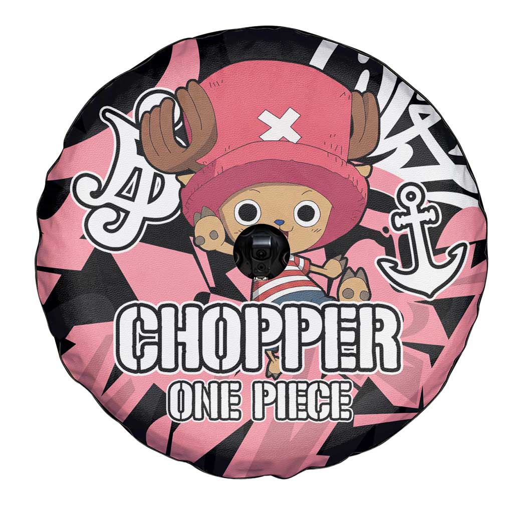 Tony Tony Chopper One Piece Spare Tire Cover Graffiti Street Art Anime Collage