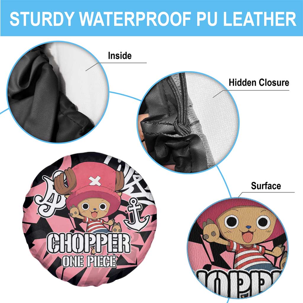 Tony Tony Chopper One Piece Spare Tire Cover Graffiti Street Art Anime Collage
