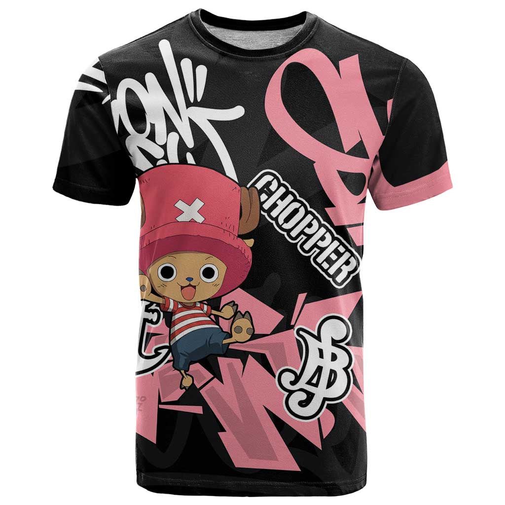Tony Tony Chopper One Piece T Shirt Graffiti Street Art Anime Collage