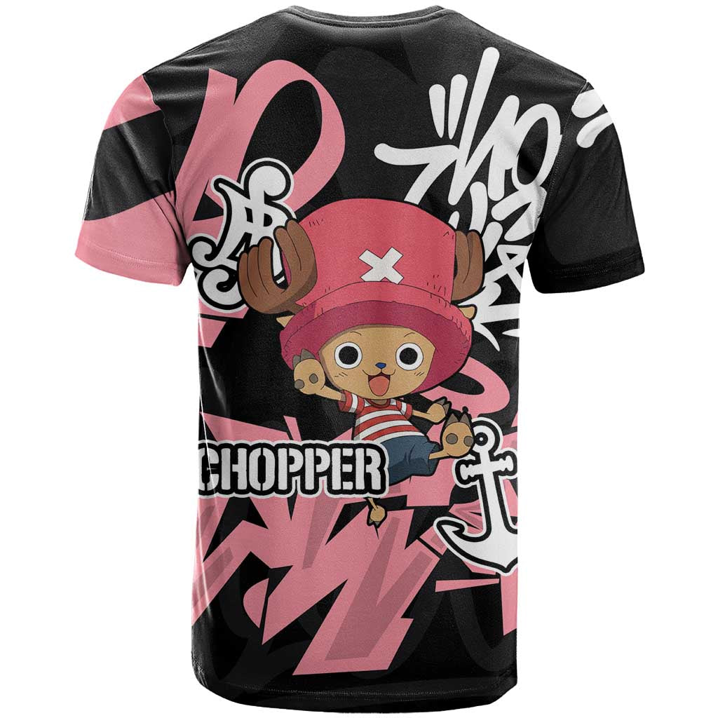Tony Tony Chopper One Piece T Shirt Graffiti Street Art Anime Collage