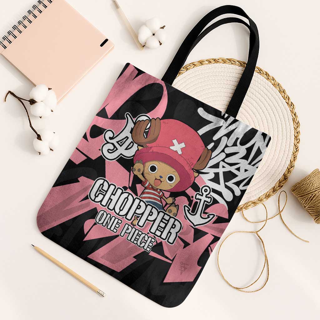 Tony Tony Chopper One Piece Tote Bag Graffiti Street Art Anime Collage