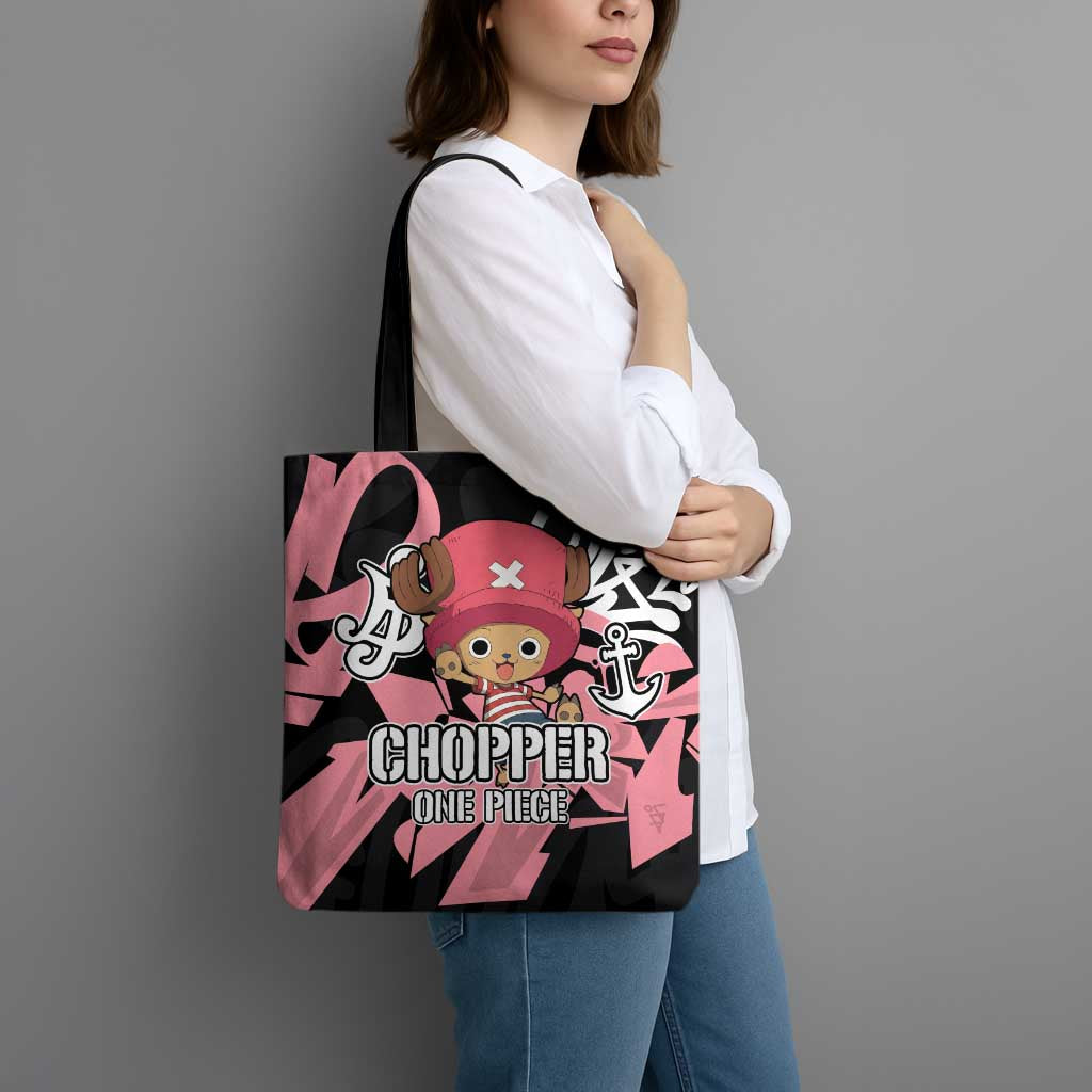 Tony Tony Chopper One Piece Tote Bag Graffiti Street Art Anime Collage