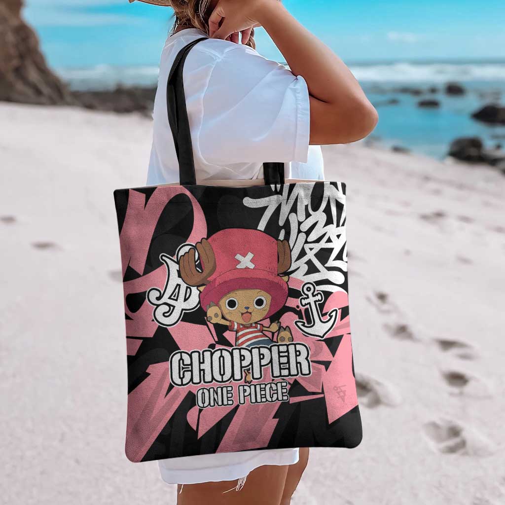 Tony Tony Chopper One Piece Tote Bag Graffiti Street Art Anime Collage