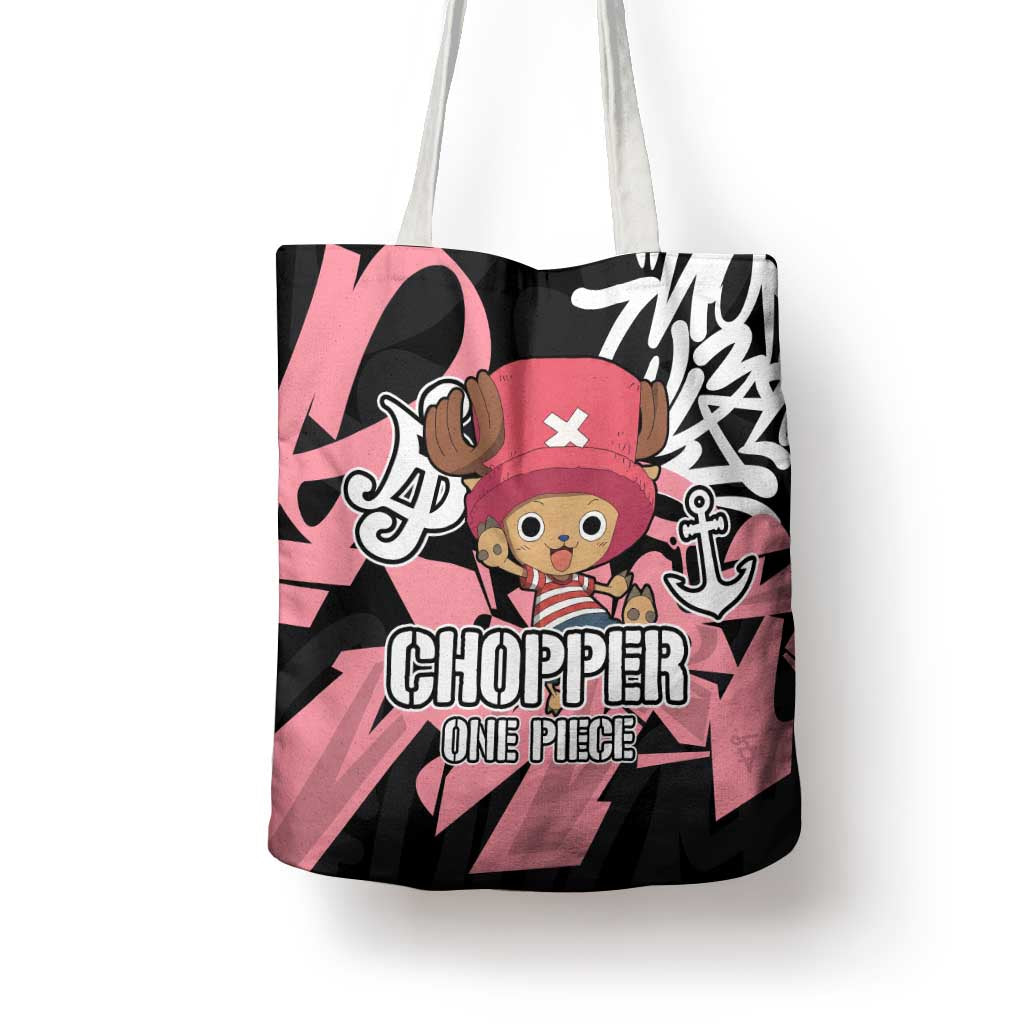 Tony Tony Chopper One Piece Tote Bag Graffiti Street Art Anime Collage