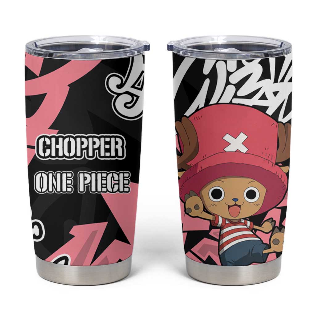 Tony Tony Chopper One Piece Tumbler Cup Graffiti Street Art Anime Collage