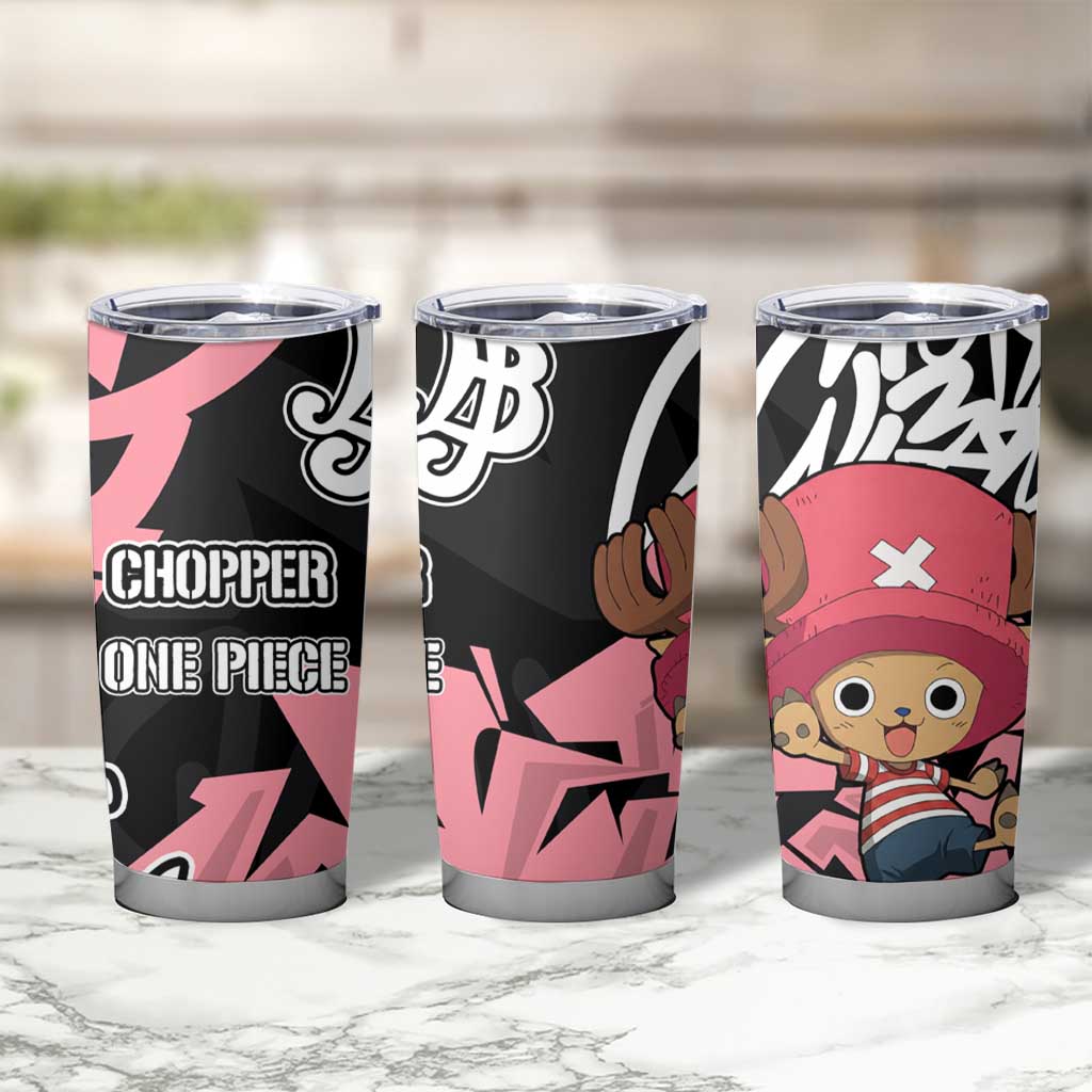 Tony Tony Chopper One Piece Tumbler Cup Graffiti Street Art Anime Collage