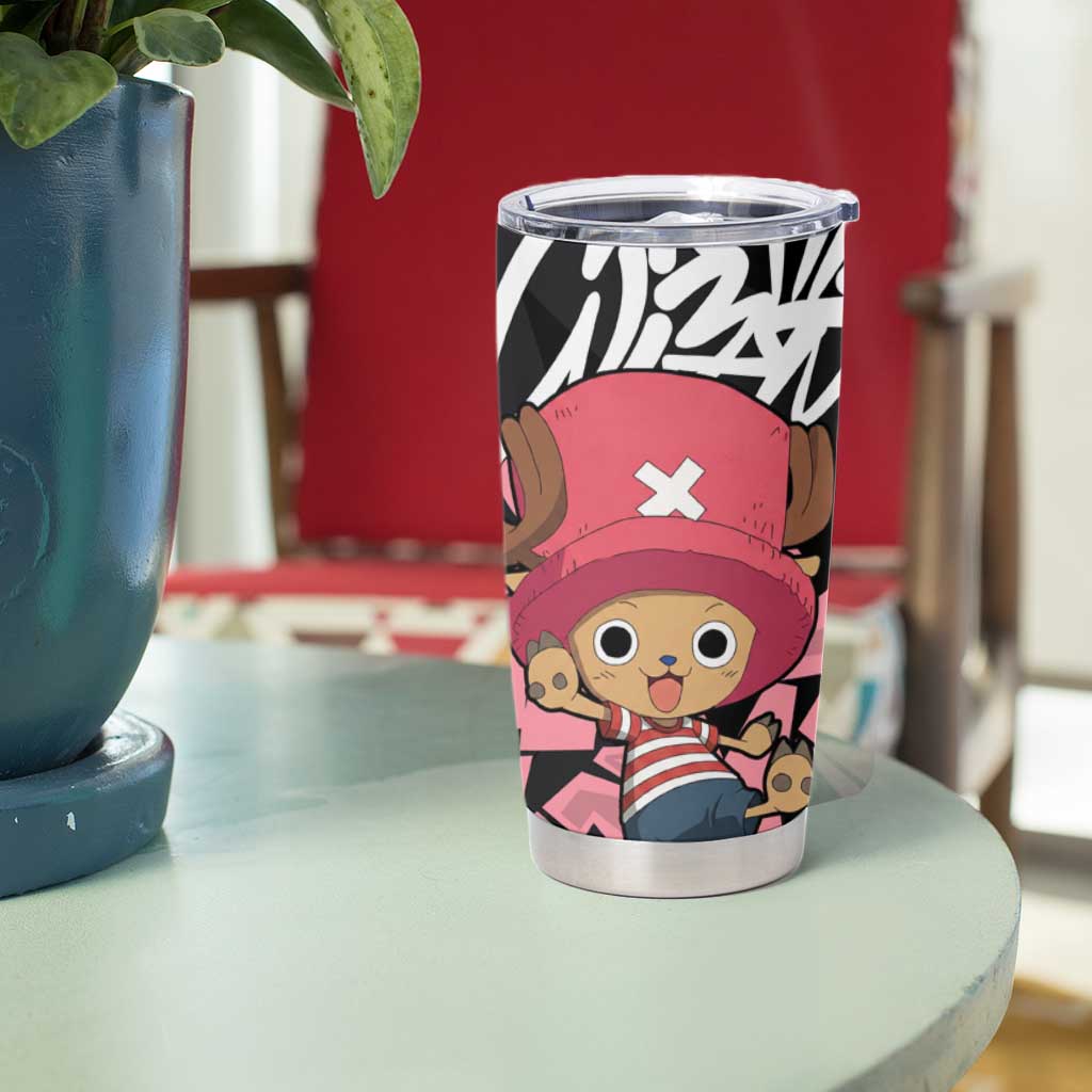 Tony Tony Chopper One Piece Tumbler Cup Graffiti Street Art Anime Collage