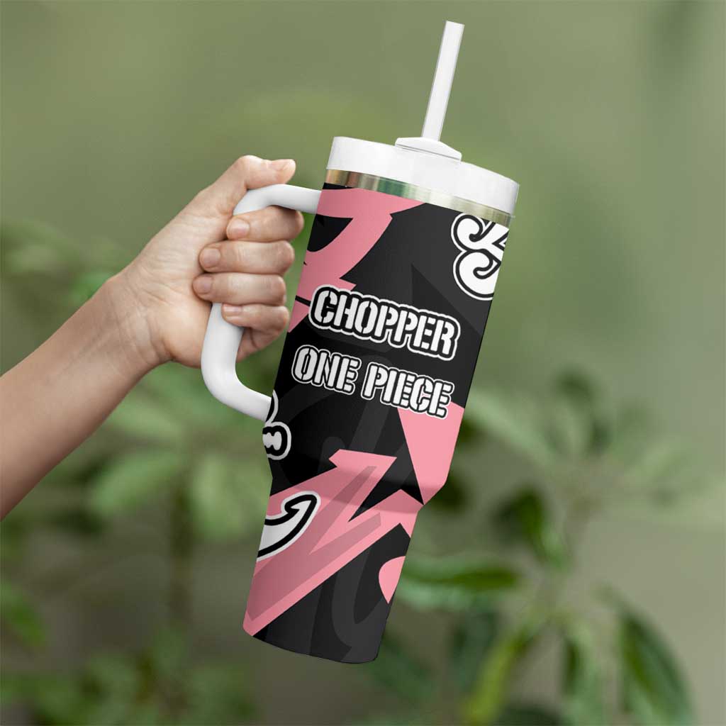 Tony Tony Chopper One Piece Tumbler With Handle Graffiti Street Art Anime Collage