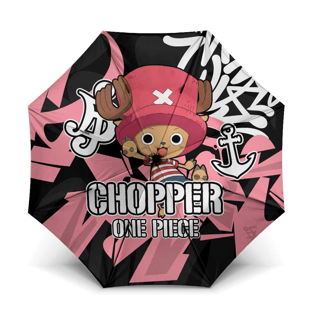 Tony Tony Chopper One Piece Umbrella Graffiti Street Art Anime Collage