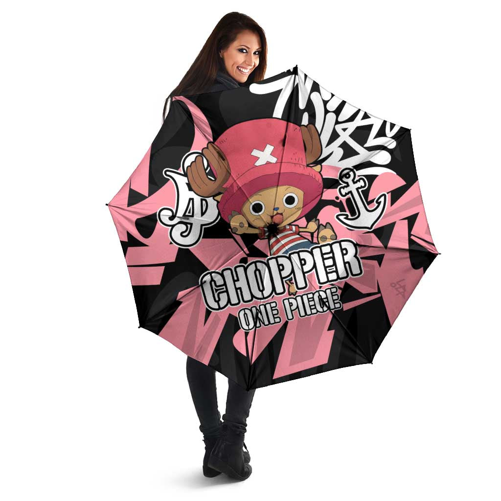Tony Tony Chopper One Piece Umbrella Graffiti Street Art Anime Collage