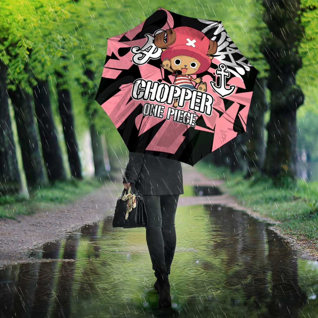 Tony Tony Chopper One Piece Umbrella Graffiti Street Art Anime Collage