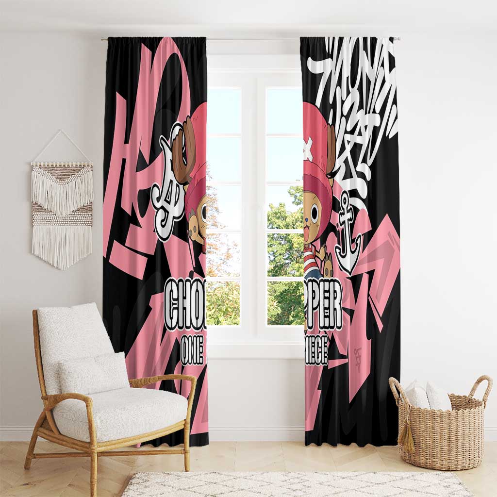 Tony Tony Chopper One Piece Window Curtain Graffiti Street Art Anime Collage