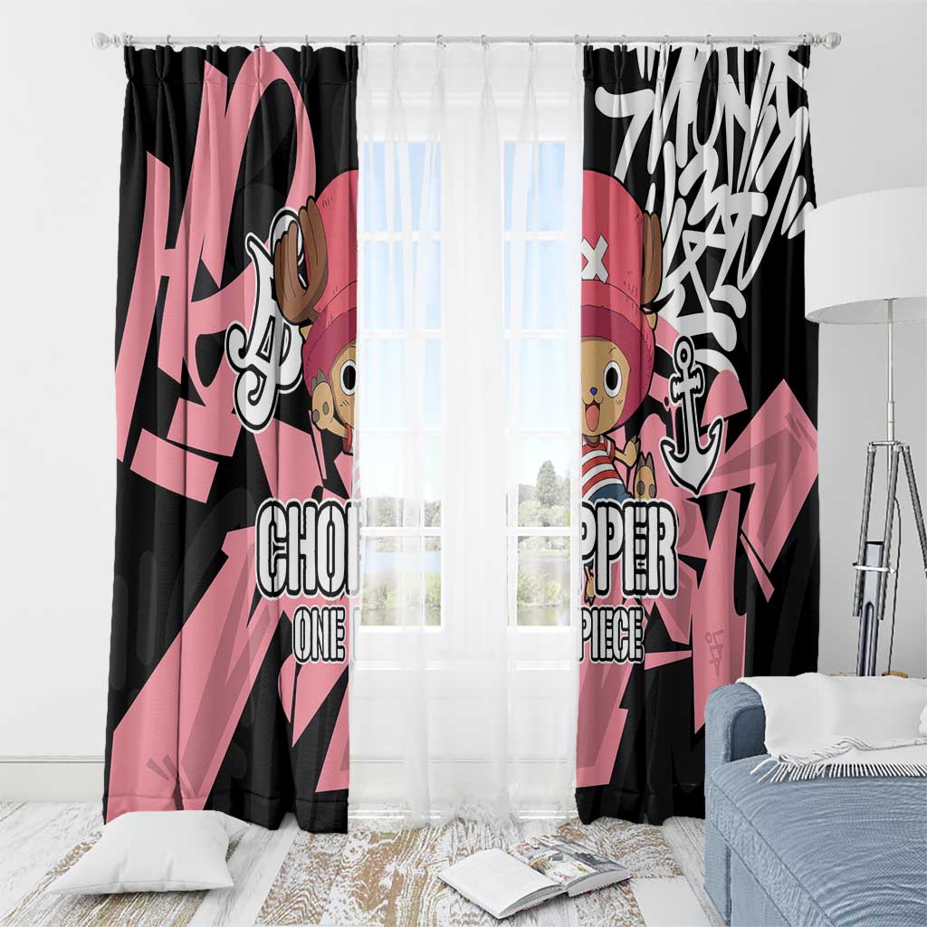 Tony Tony Chopper One Piece Window Curtain Graffiti Street Art Anime Collage